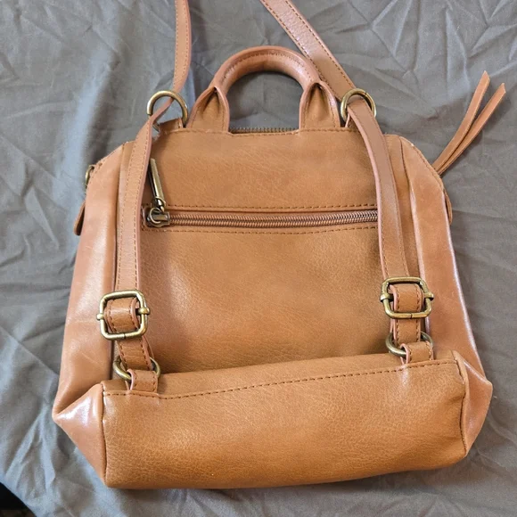 The Sak Brown and Tan Crossbody Bag with Adjustable Strap - Picture 2 of 2